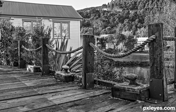 along the boardwalk