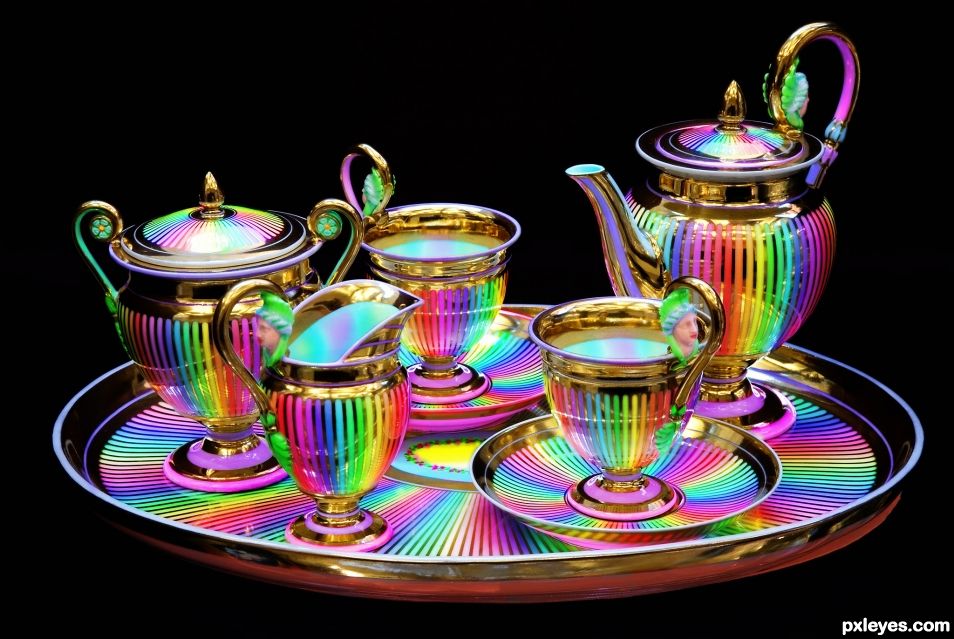 Colourful Teaset.