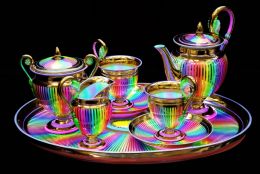 Colourful Teaset. Picture