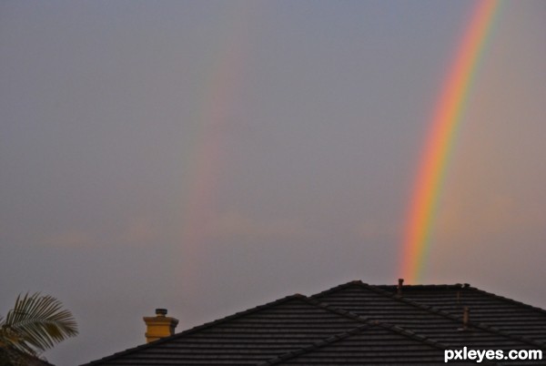 Double Rainbow Over Neighbors House