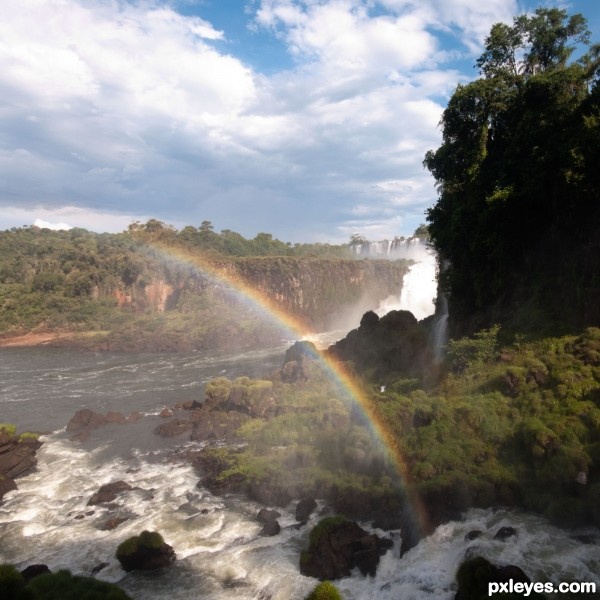 Waterfall rainbow