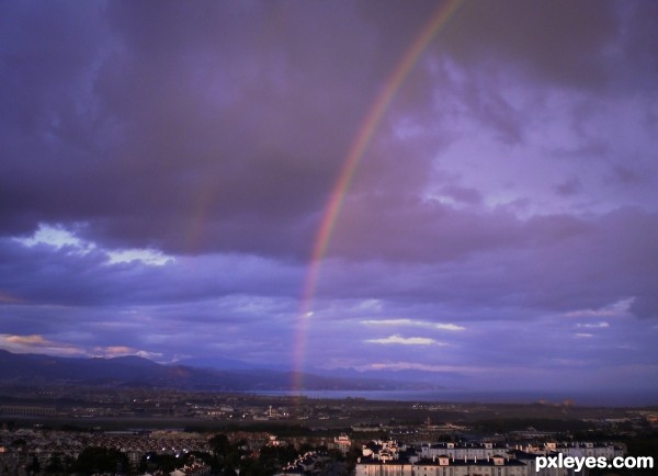 Rainbow oer Malaga