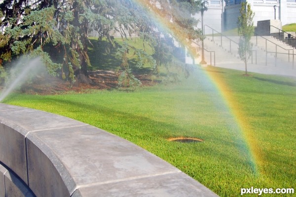 Up close rainbow