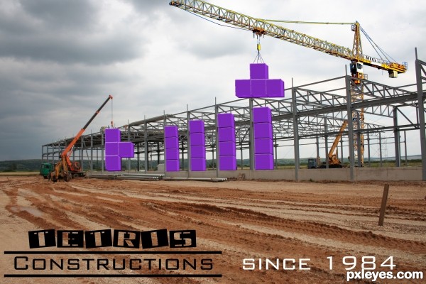 Creation of Tetris construction site: Final Result