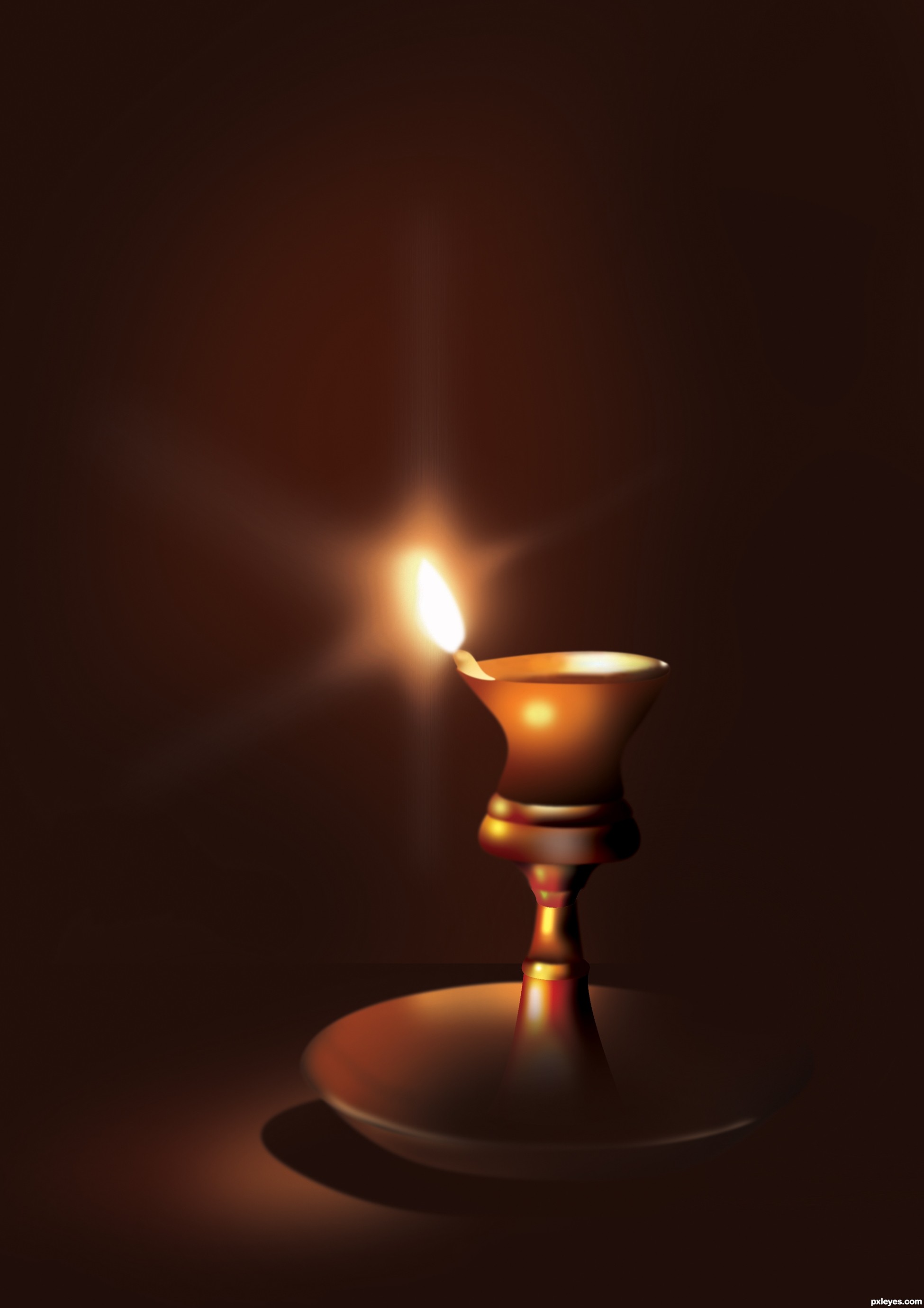 traditional lamp picture by priyakamble for realistic fire and light