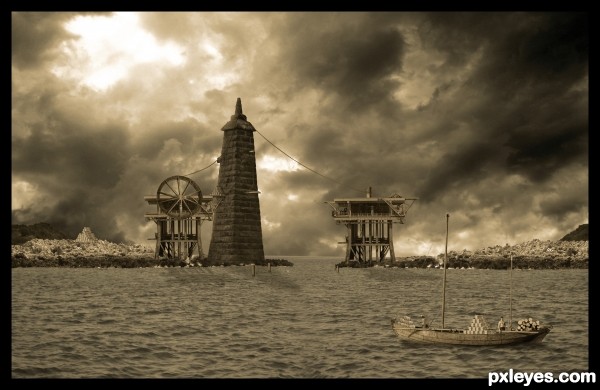 Lighthouse On Pharos photoshop picture