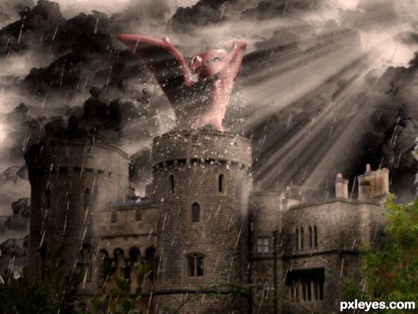 Dragon Over The Castle