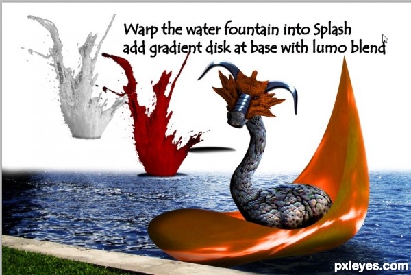 Creation of First Appearance of Blue Water: Step 18