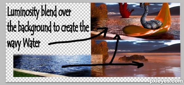 Creation of First Appearance of Blue Water: Step 19