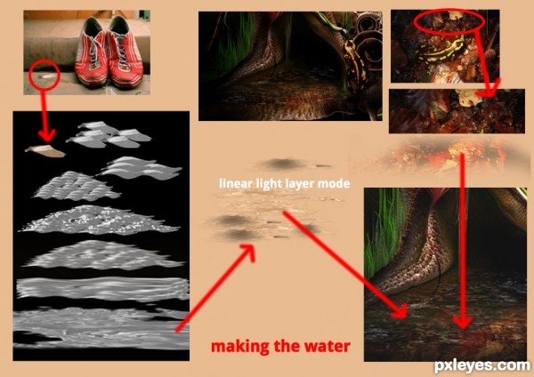 Creation of behind the jungle: Step 4