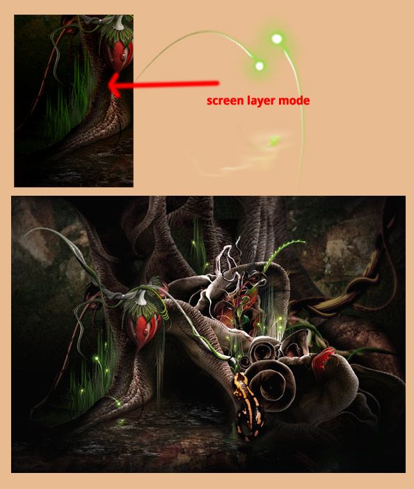 Creation of behind the jungle: Step 5