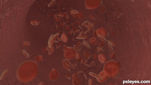 Blood Cells with Particle