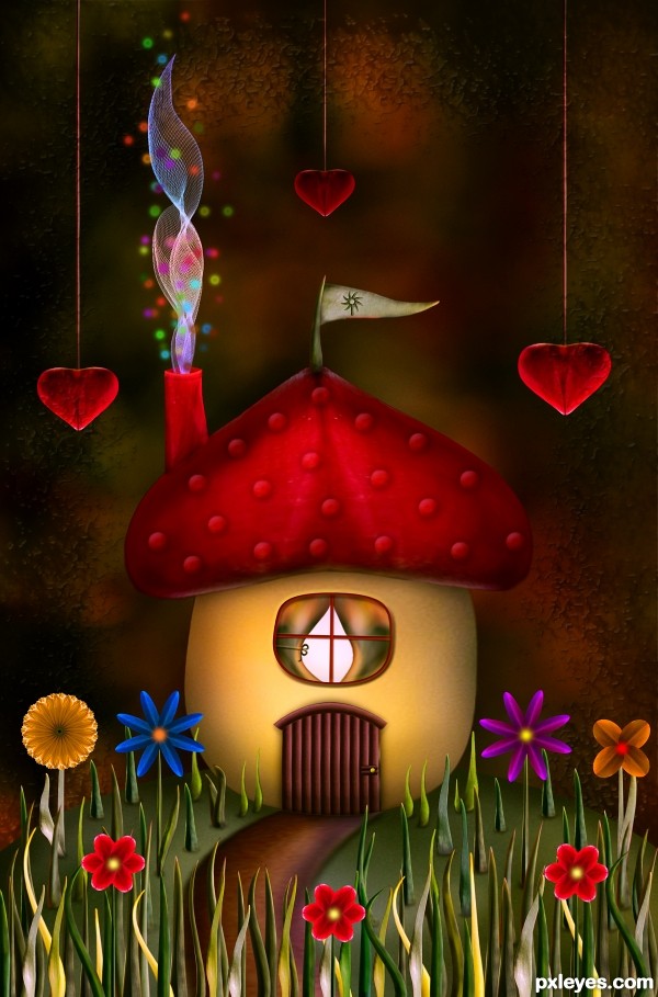 Creation of Little Mushroom House: Final Result