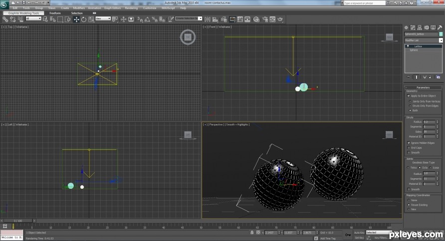 Creation of Reflective Shpere in Reflective Cage: Step 3