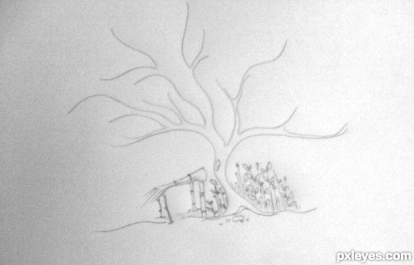 Creation of calm noon: Step 2