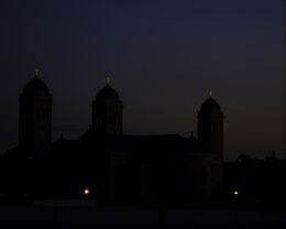 The glowing cross