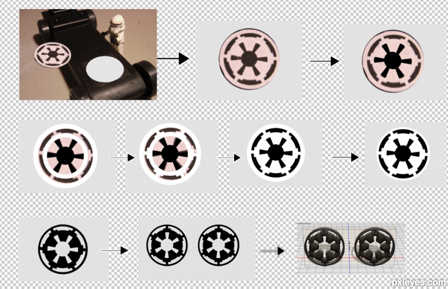Creation of Vader Boy in Tomorrowland: Step 1