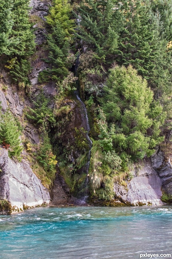 River with small waterfall