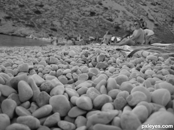 On the beach