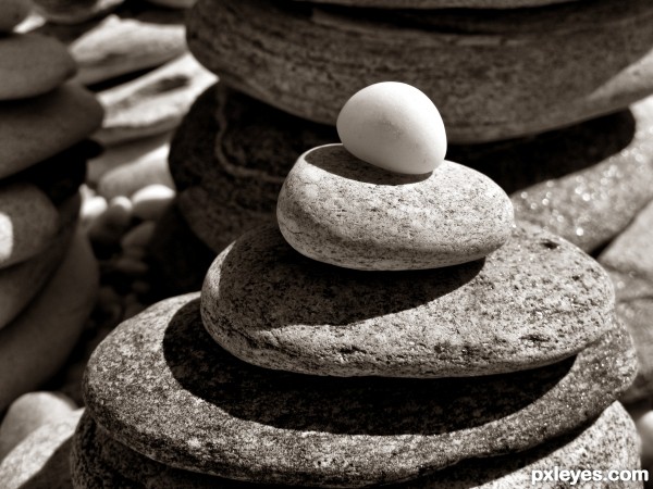 Stone egg photoshop picture