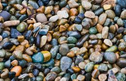 wet pebbles