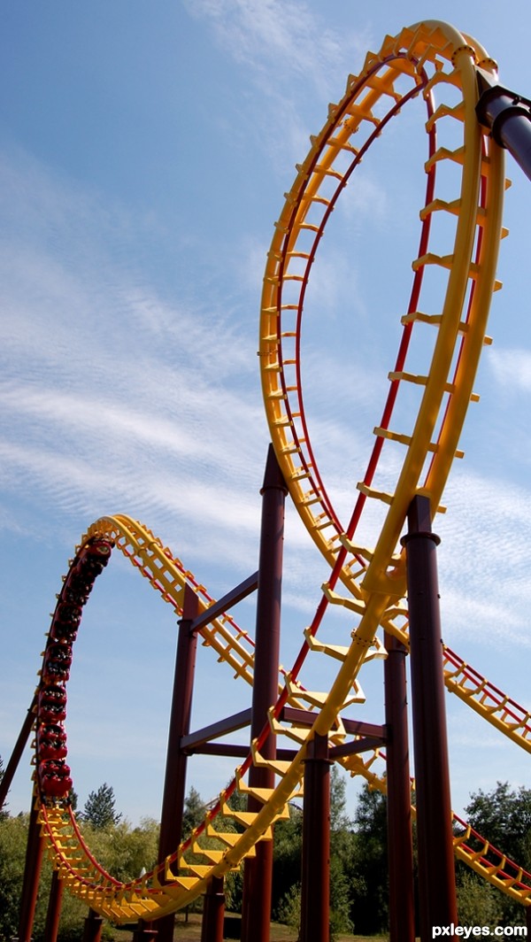 Yellow roller coaster