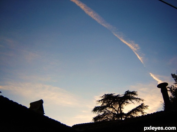 Cloud over the roof