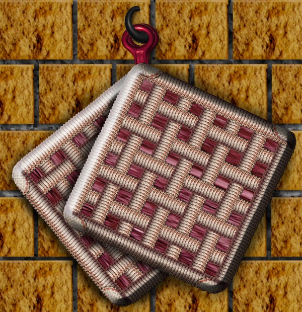 Creation of New at the BBQ Potholders: Final Result