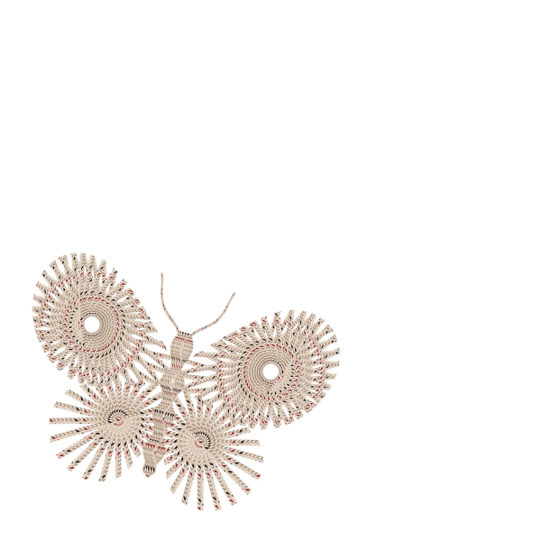 Creation of string butterfly: Step 2