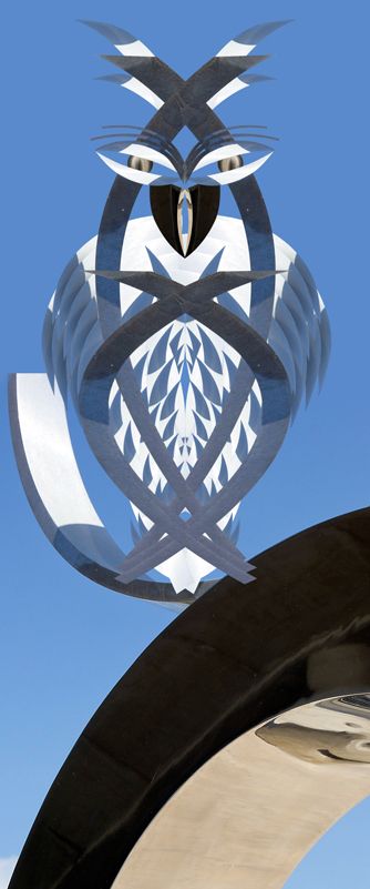 Creation of metal owl: Step 8