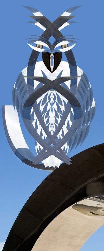 Creation of metal owl: Step 9