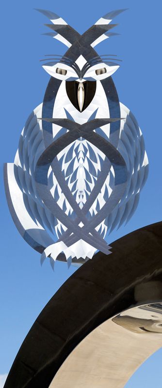 Creation of metal owl: Step 11