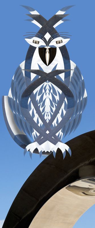 Creation of metal owl: Step 12