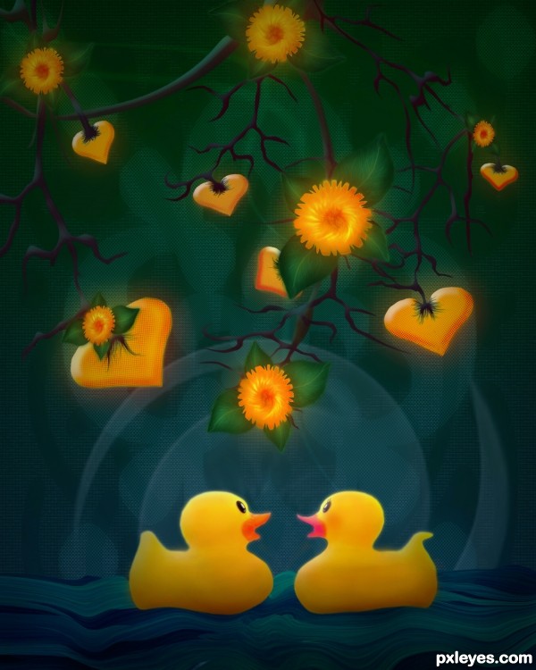 ducks in love