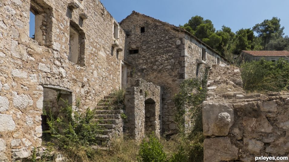 Deserted village in Croatia