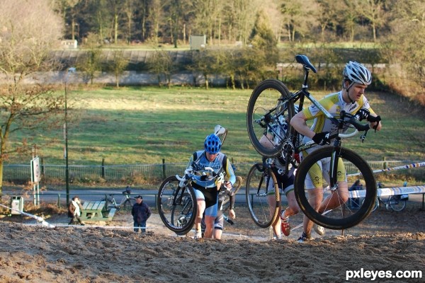 running with the bikes