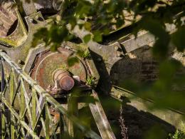 Old rusty waterwheel