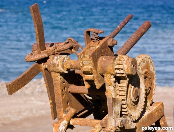 Rusted by the sea and salt