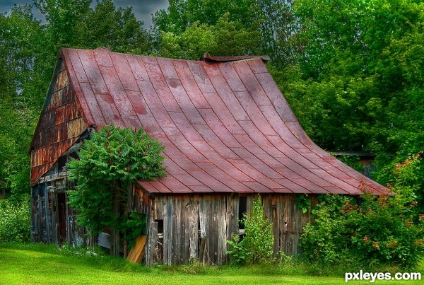 Rusted roof barn