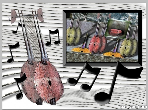 Creation of Music Under Glass: Step 16
