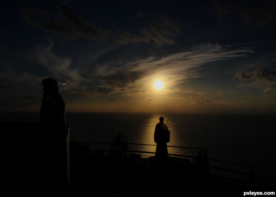 Statue-sunset-silhouette