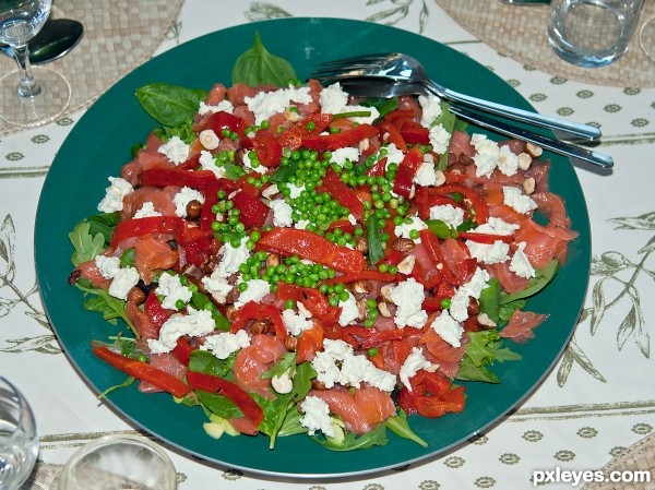 Smoked salmon salad