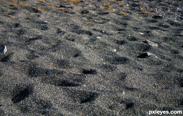 Tiny dunes and craters