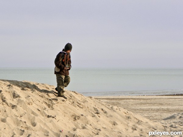 Exploring the sand