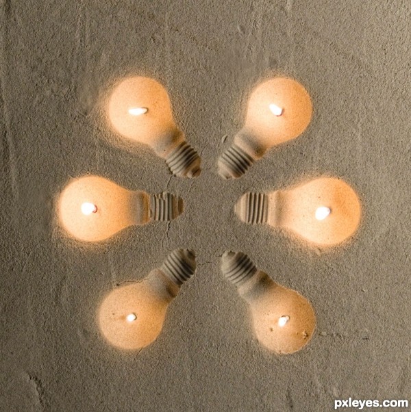 Lightbulbs in the Sand