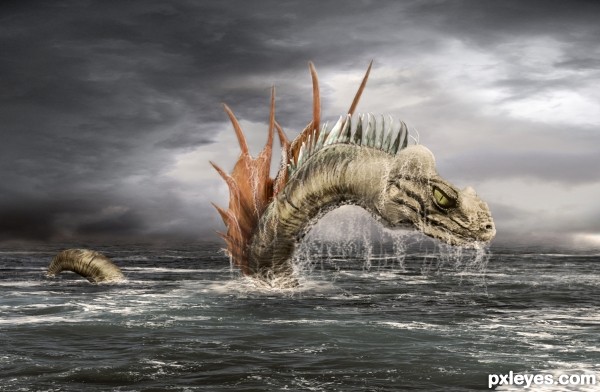 Sea serpent photoshop picture)