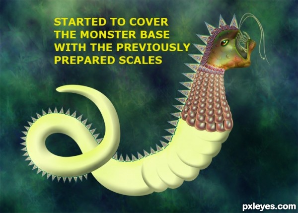 Creation of Deep Waters Monster: Step 17
