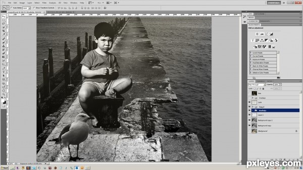 Creation of Sitting on the dock of the bay: Step 2