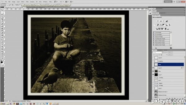 Creation of Sitting on the dock of the bay: Step 4
