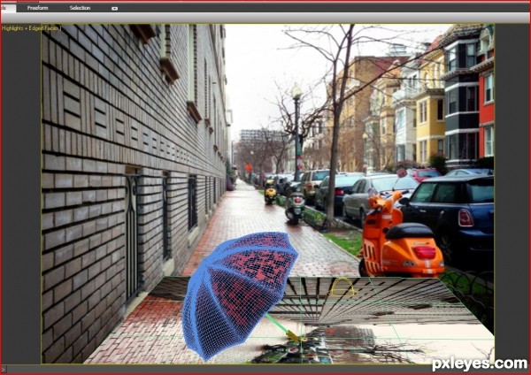 Creation of Red Umbrella: Step 2